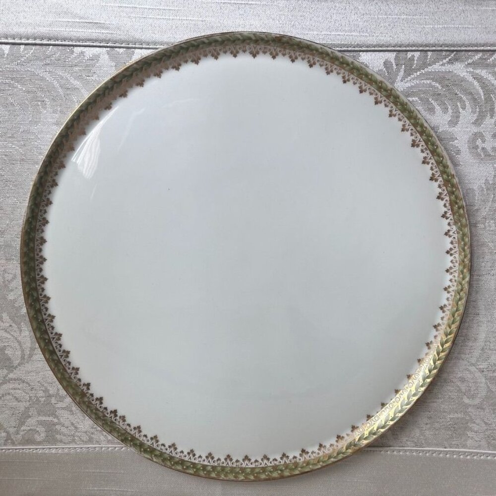 Vtg Haviland Limoge Porcelain Empire Wreath Dinner Plate 10 3/8"